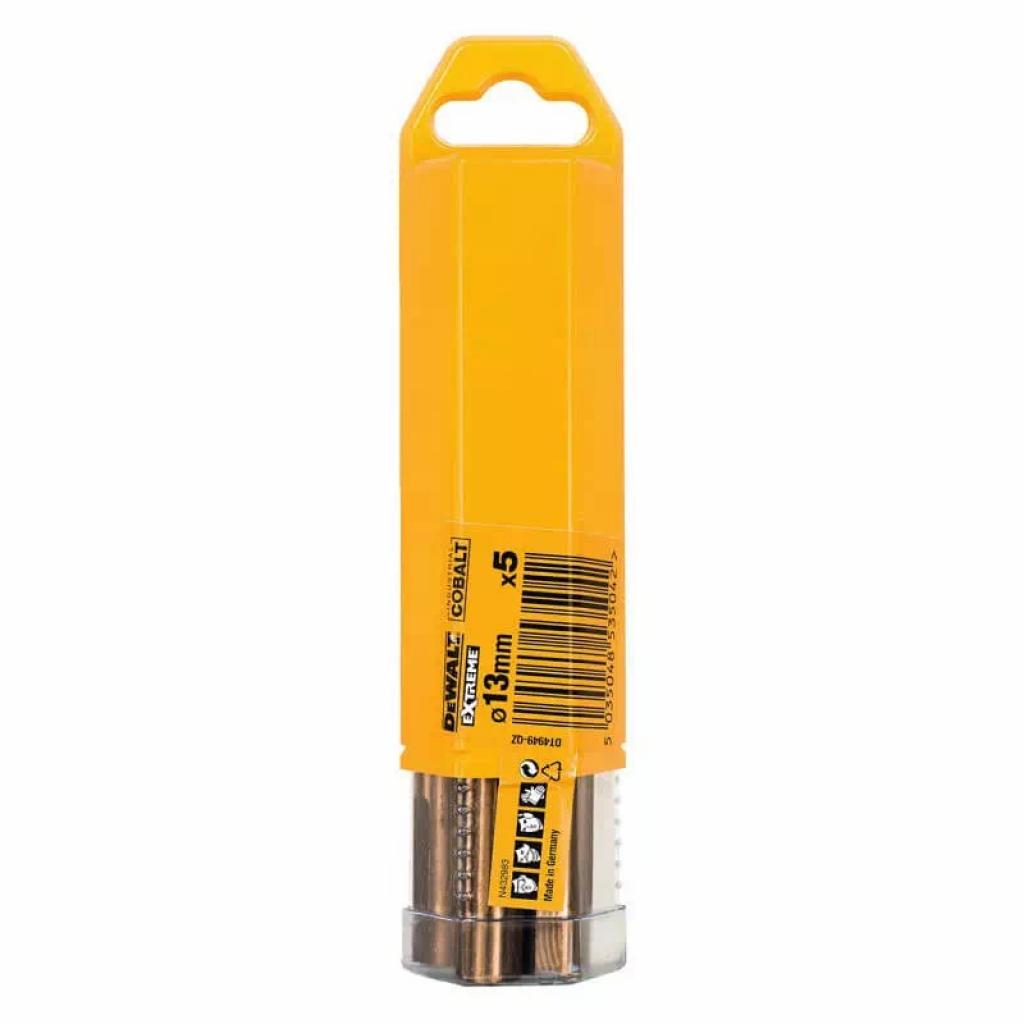 Свердло DeWALT EXTREME INDUSTRIAL COBALT HSS-CO, 13 х 151 х 98 мм, 5 шт (DT4949) - изображение 3