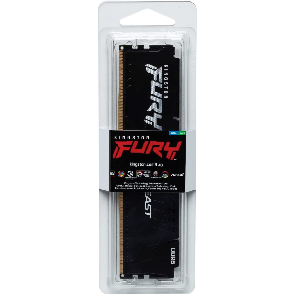 Модуль пам'яті для комп'ютера DDR5 32GB 5600 MHz Beast Black EXPO Kingston Fury (ex.HyperX) (KF556C36BBE-32) - зображення 5
