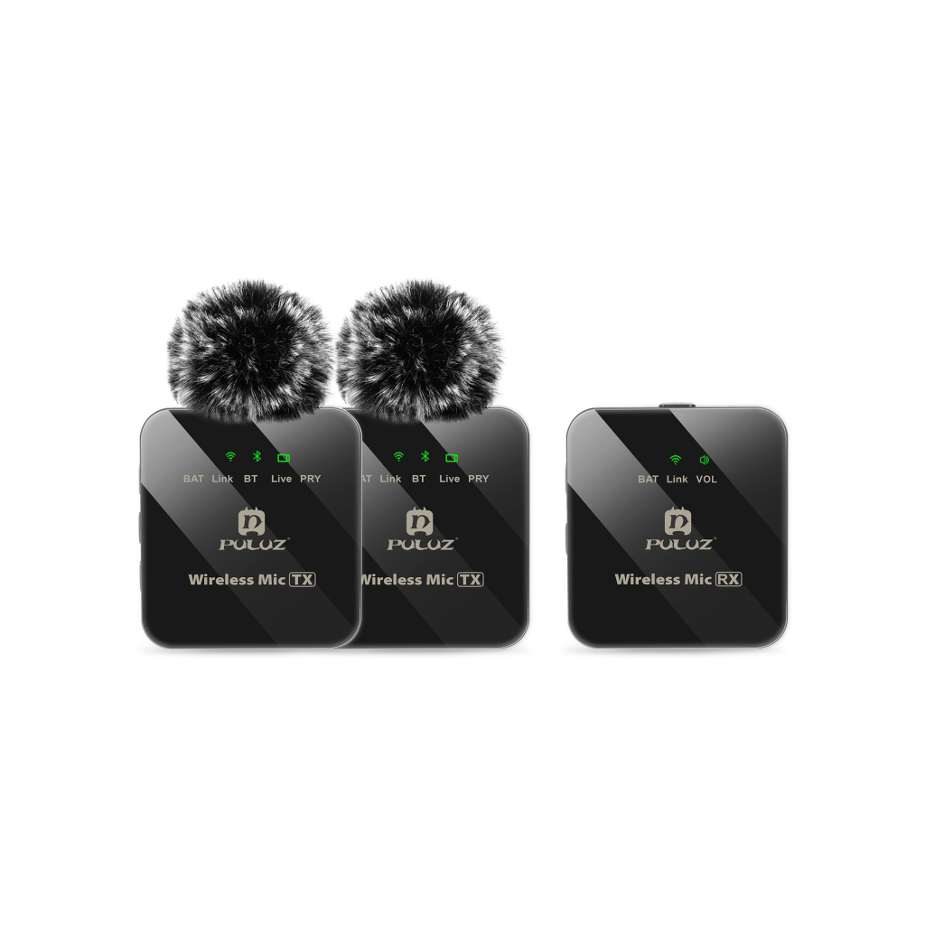 Мікрофон Puluz PULUZ 2 TX + 1 RX Wireless black (PU3154B) - зображення 1