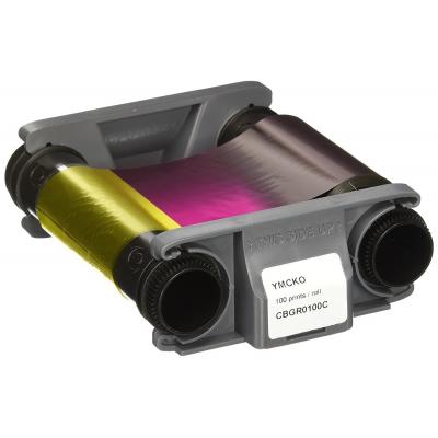 Ріббон Evolis до принтера Badgy100, Badgy200, YMCKO, 100 відбитків (CBGR0100C) - изображение 1
