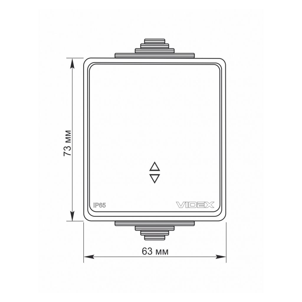 Перемикач Videx BINERA IP65 зовнішній 1кл прохідний (BINERA IP65 наружный 1кл проходной) - изображение 4