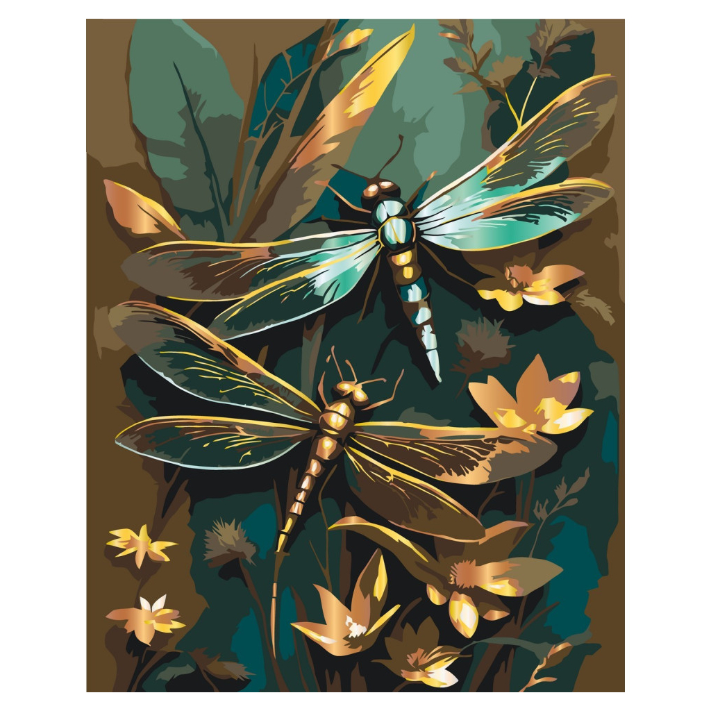 Картина по номерам ArtCraft Блискучі бабки з металізованими фарбами 40х50 см (11599-AC) - зображення 1