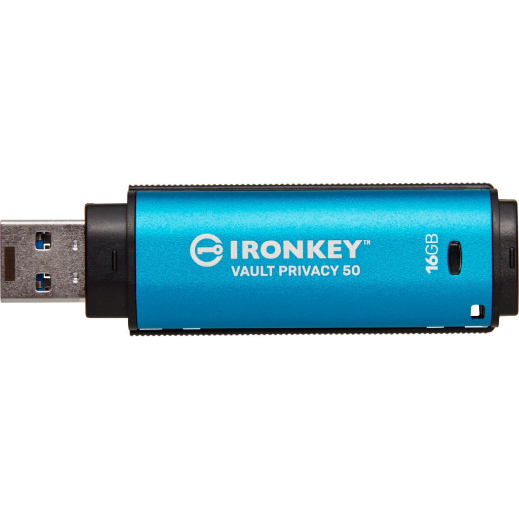 USB флеш накопичувач Kingston 16GB IronKey Vault Privacy 50 Blue USB 3.2 (IKVP50/16GB) - зображення 4