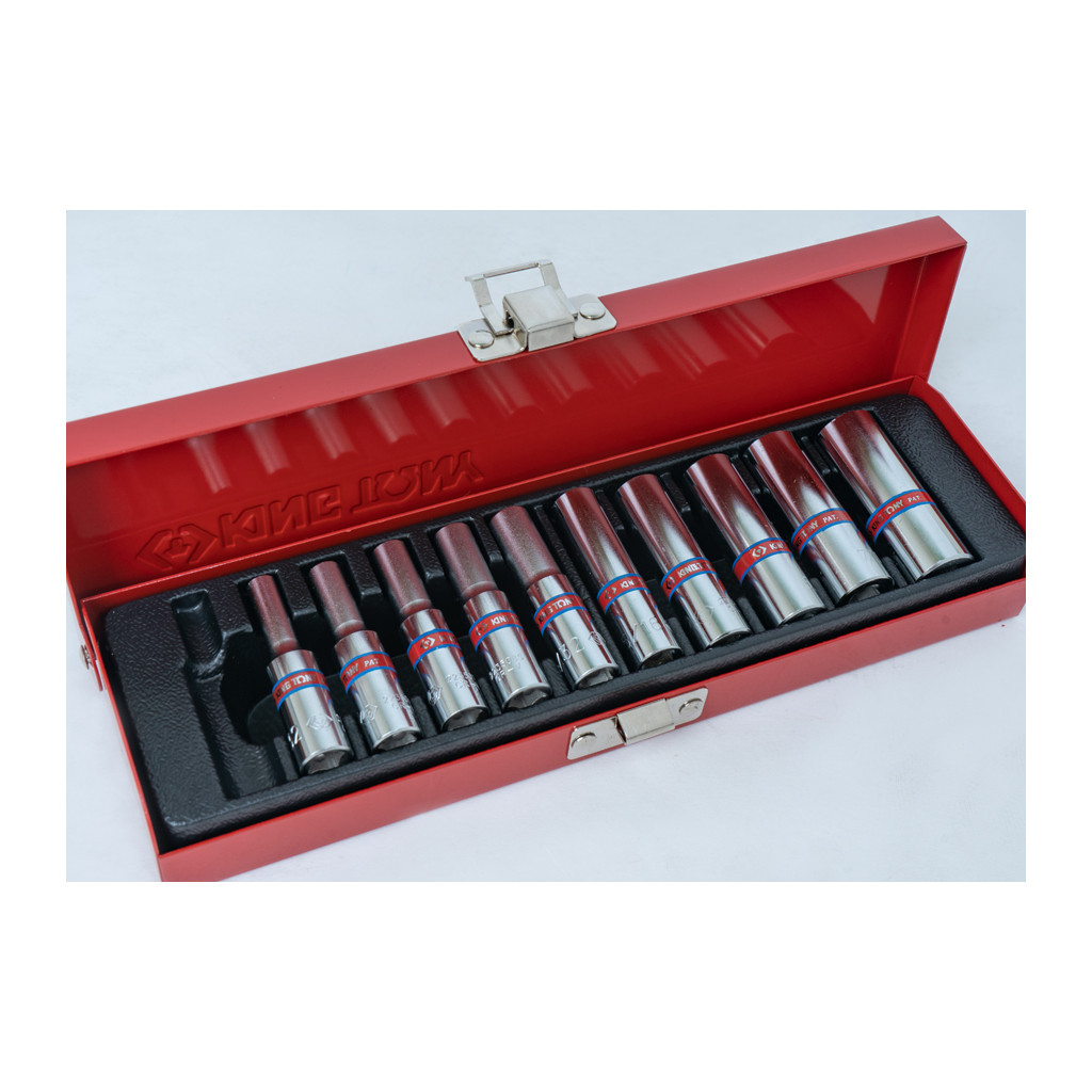 Набір головок KING TONY 1/4" подовжених 10 шт. (2510SR) - зображення 3