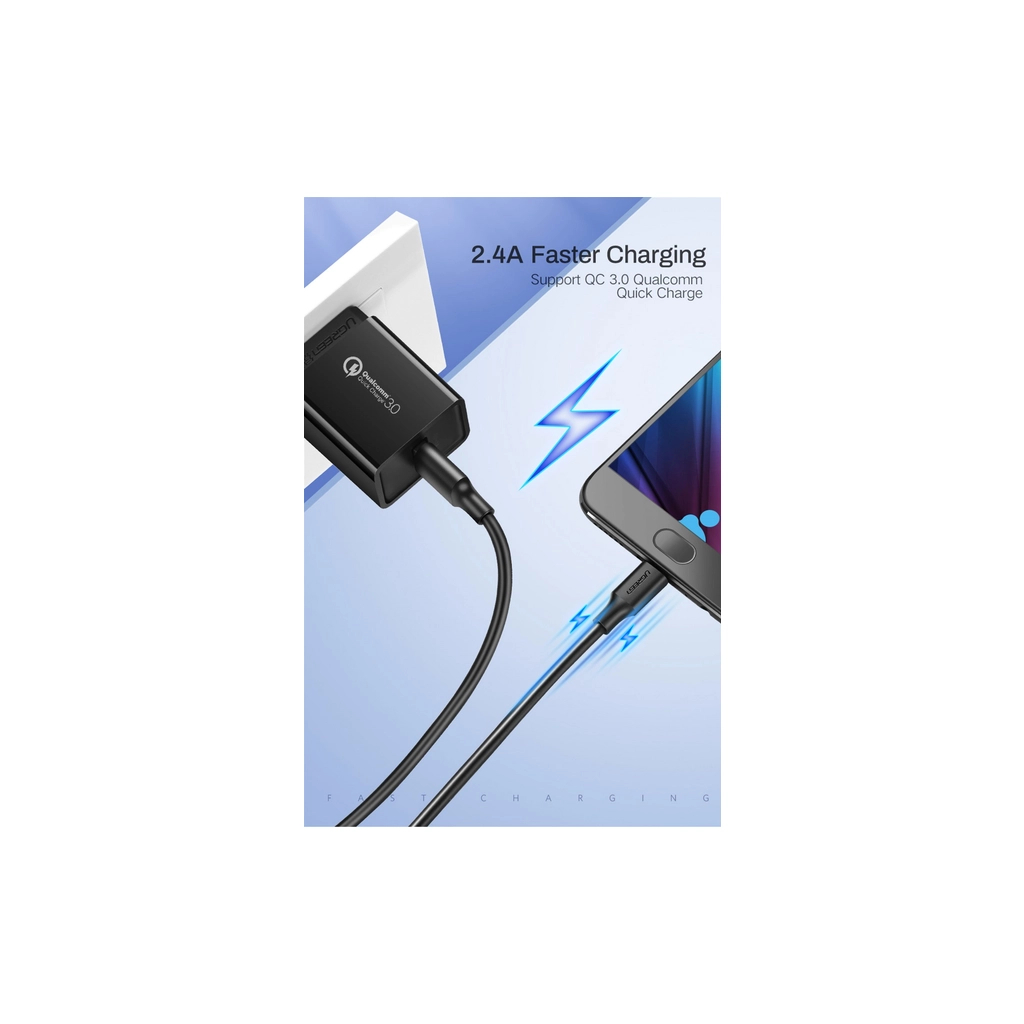 Дата кабель USB 2.0 AM to Micro 5P 0.25m 2A US289 black Ugreen (60134) - picture 5