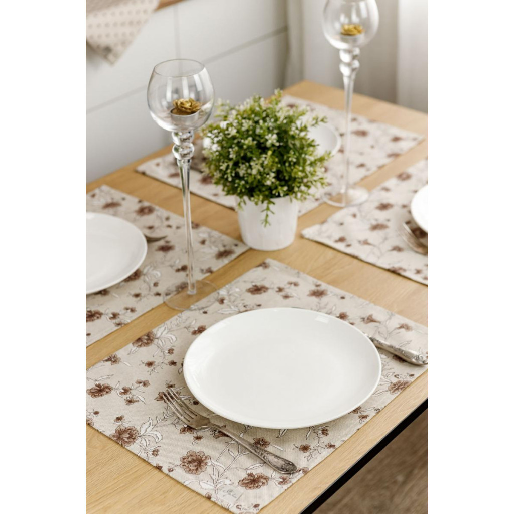 Серветка на стіл Прованс Квіти коричневий Господиня 35х45 см (4823093451841) - зображення 6