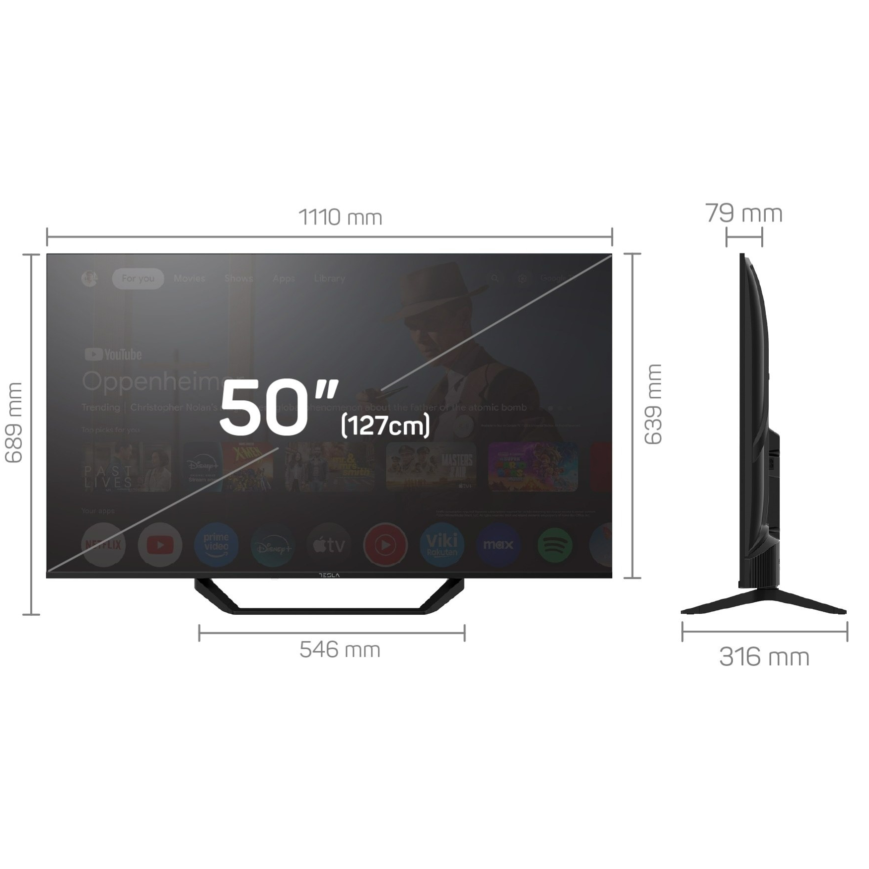 Телевізор Tesla 50E655BUS - зображення 2