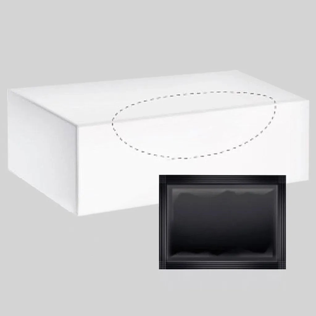 Вологі серветки PRO service для рук та обличчя чорнi саше в боксі 80 шт. (4823071637588) - изображение 2