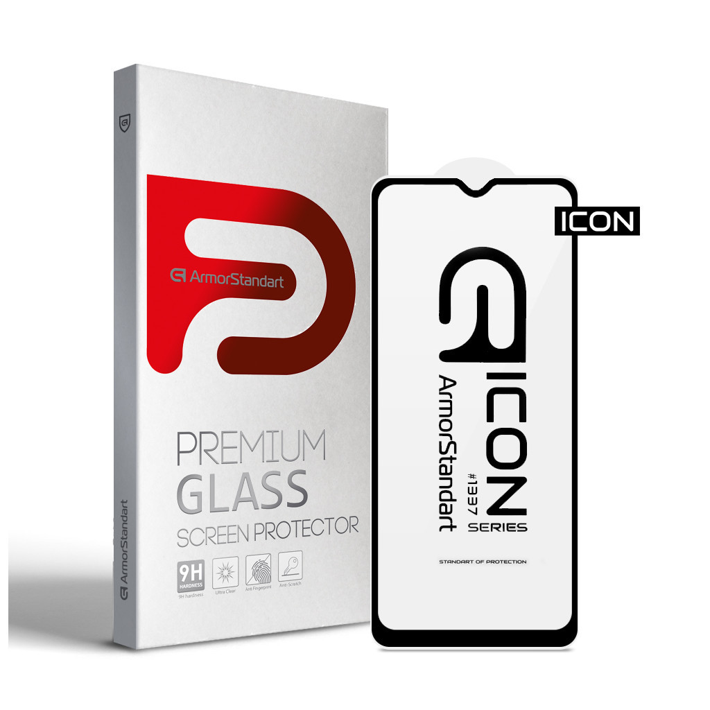 Скло захисне Armorstandart Icon Xiaomi Redmi 10C / 12C Black (ARM61296) - зображення 1