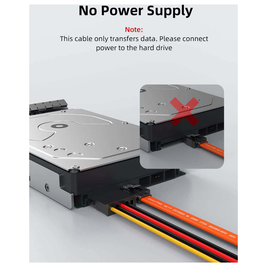 Кабель для передачі даних SATA III 0.5m 90° corner Cabletime (CA915903) - зображення 7