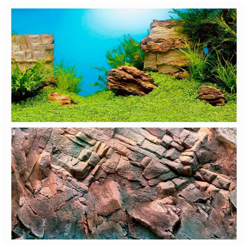 Декорація в акваріум Juwel Фон Poster 1 100x50 см (підводний ландшафт/скелі) (4022573862607) - изображение 1