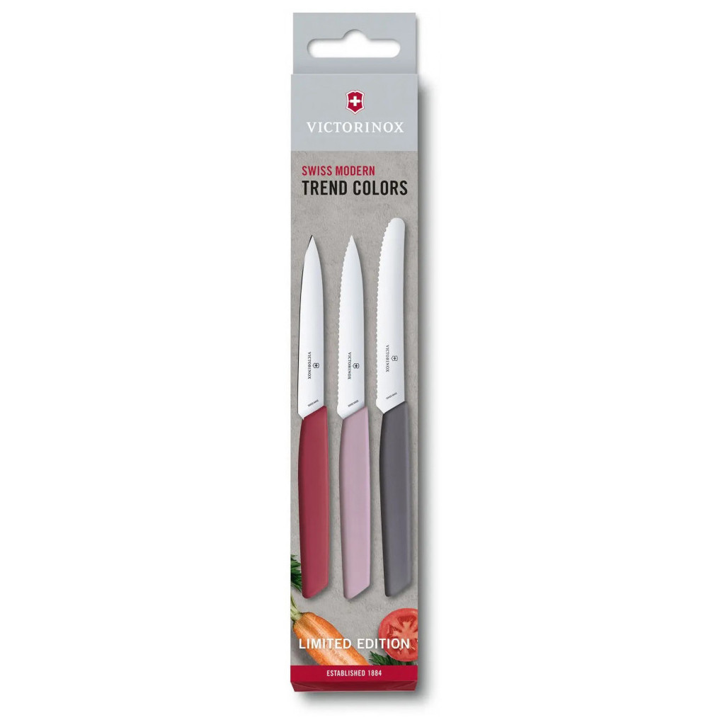 Набір ножів Victorinox Swiss Modern Paring Set 3 шт Flower (6.9096.3L2) - зображення 1