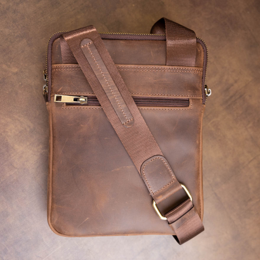 Сумка Shvigel На два відділення шкіряна Коричнева (11285) - зображення 10