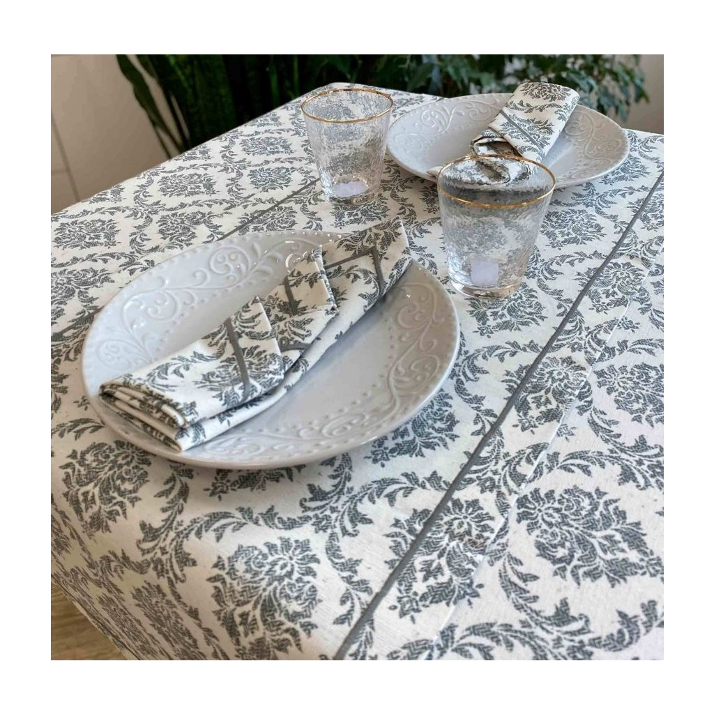 Скатертина Прованс Avantime Версаль Сірий 132х132 см (17277) - зображення 4