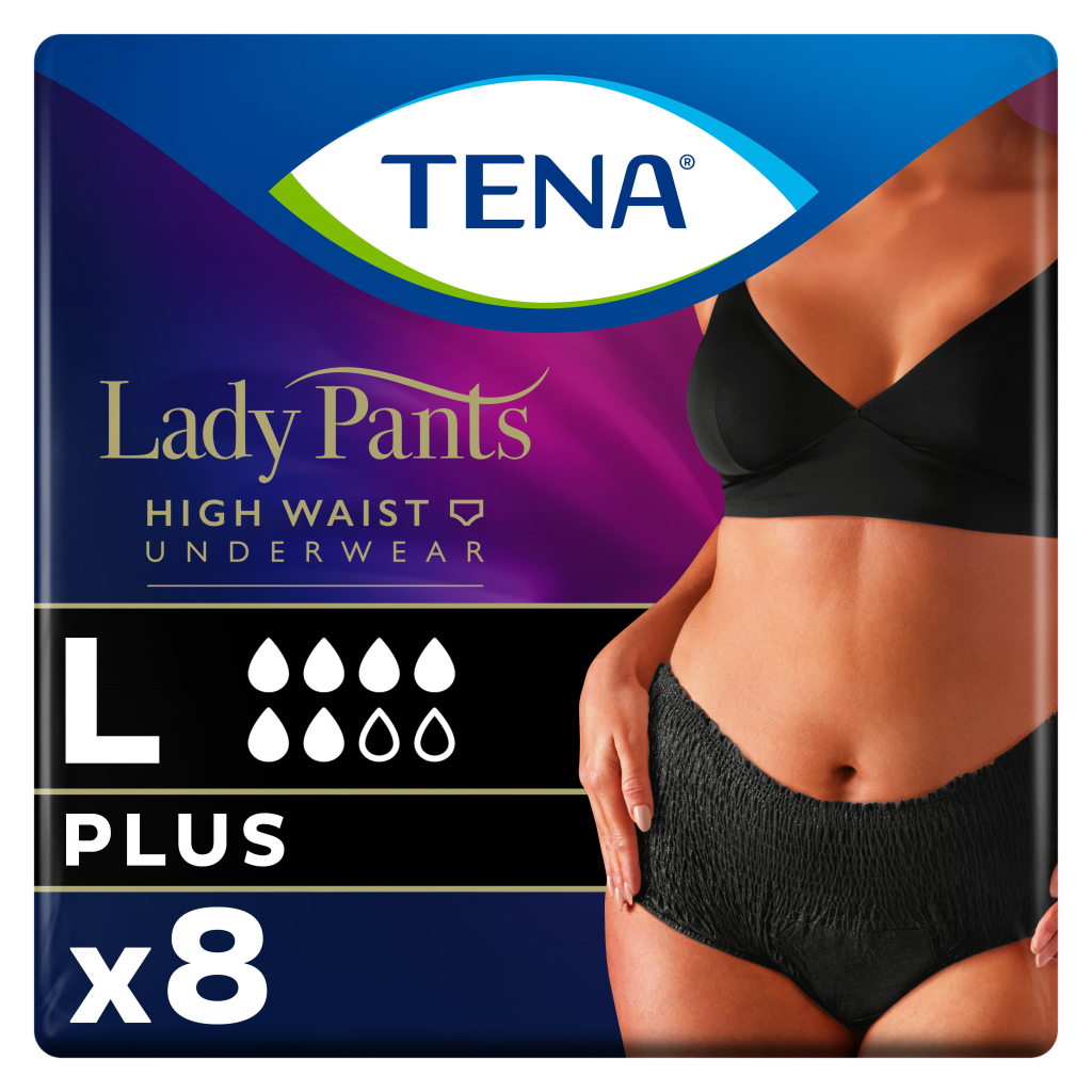 Підгузки для дорослих Tena Lady Pants Plus L для жінок Large 8 шт Black (7322541130750) - зображення 1