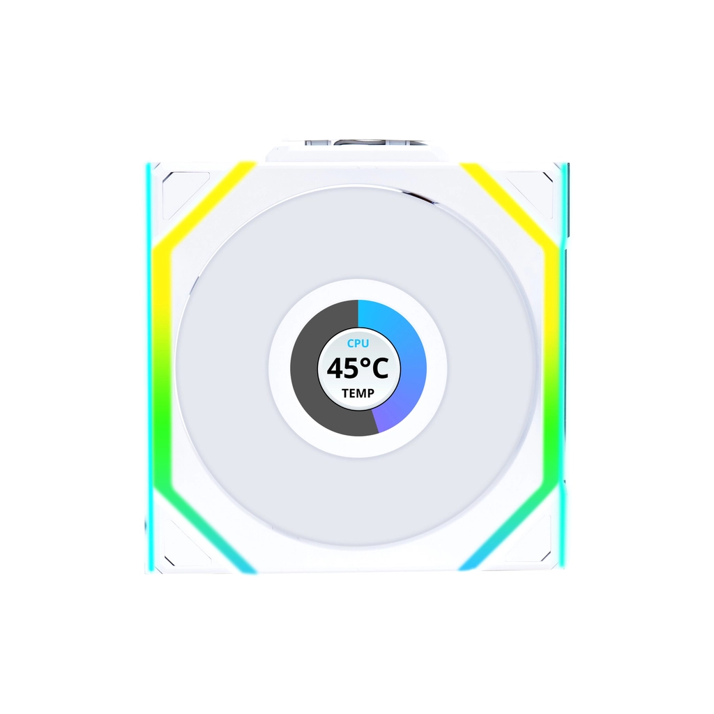 Кулер до корпусу Lian Li Uni Fan SL WIRELESS LCD Reverse, 120-1 (G99.12RSLLCD1W1W.00) - зображення 1