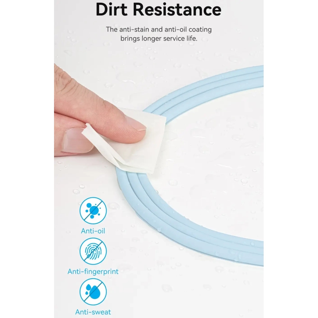 Дата кабель USB-C to USB-C 1.0m USB2.0 100W (20V/5A) Light Green Silicone VENTION (TAWGF) - picture 5