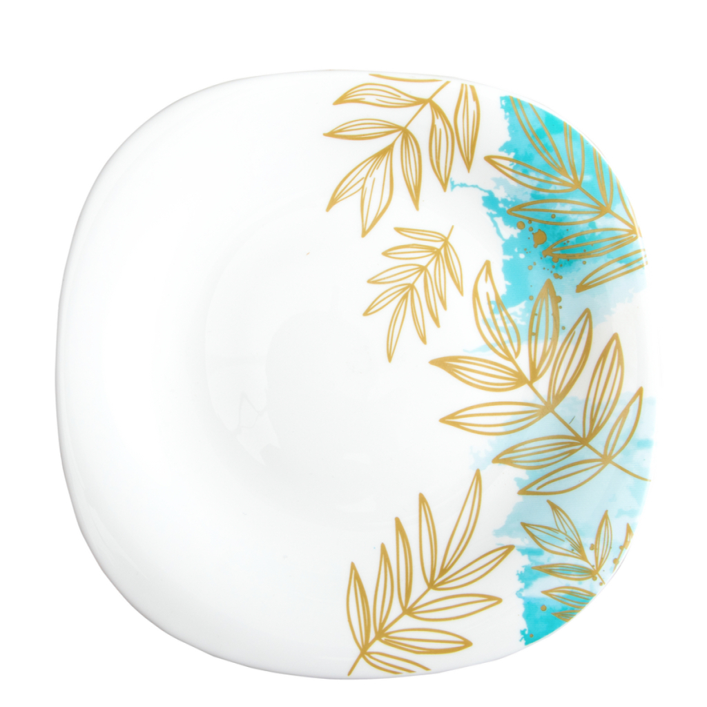 Тарілка Vittora "Золота Гілка" Square Dessert 21,5 см (V-215Sgr) - зображення 1