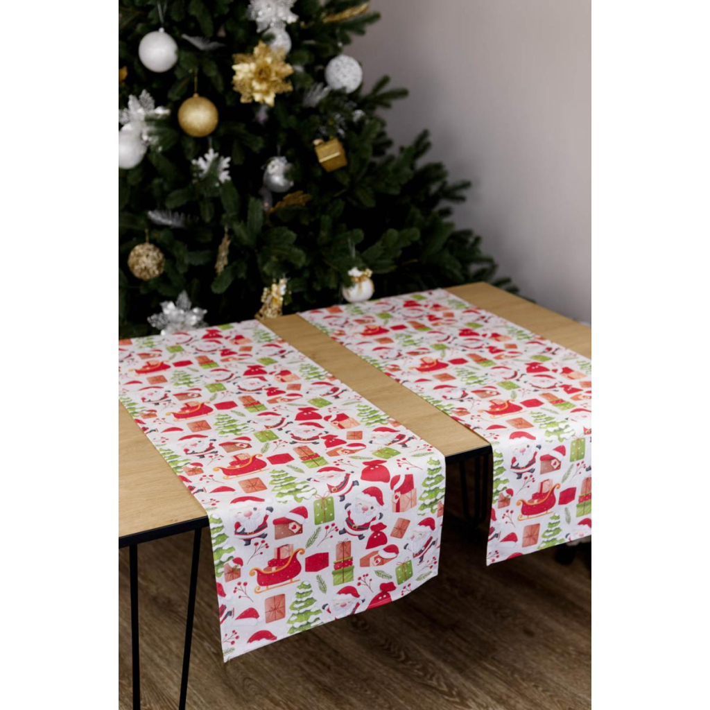Доріжка на стіл Прованс Санта на білому 40х140 см (035777) - зображення 5