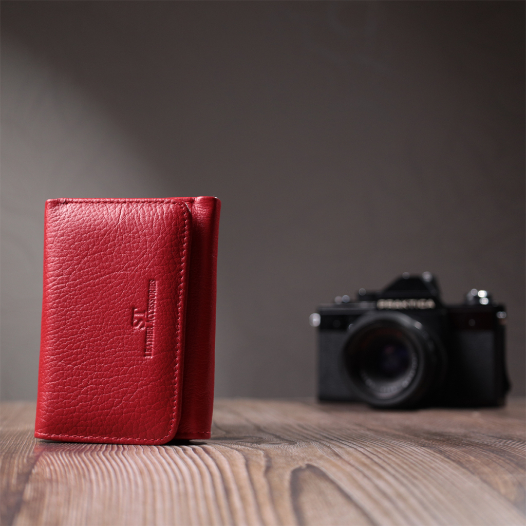 Портмоне ST Leather З натуральної шкіри Червоне (22727) - изображение 10