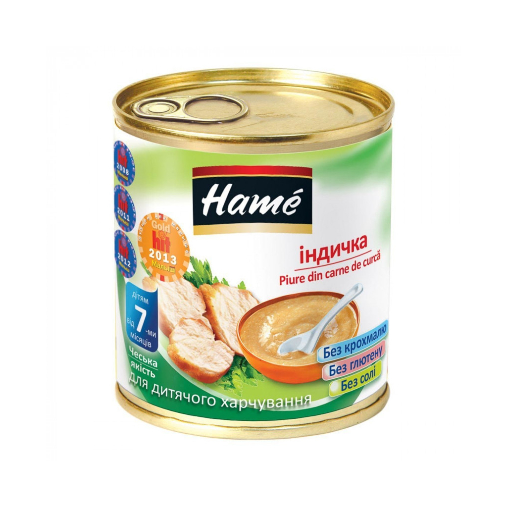 Дитяче пюре Hame індичка, 100 г (8595139726133) - зображення 1
