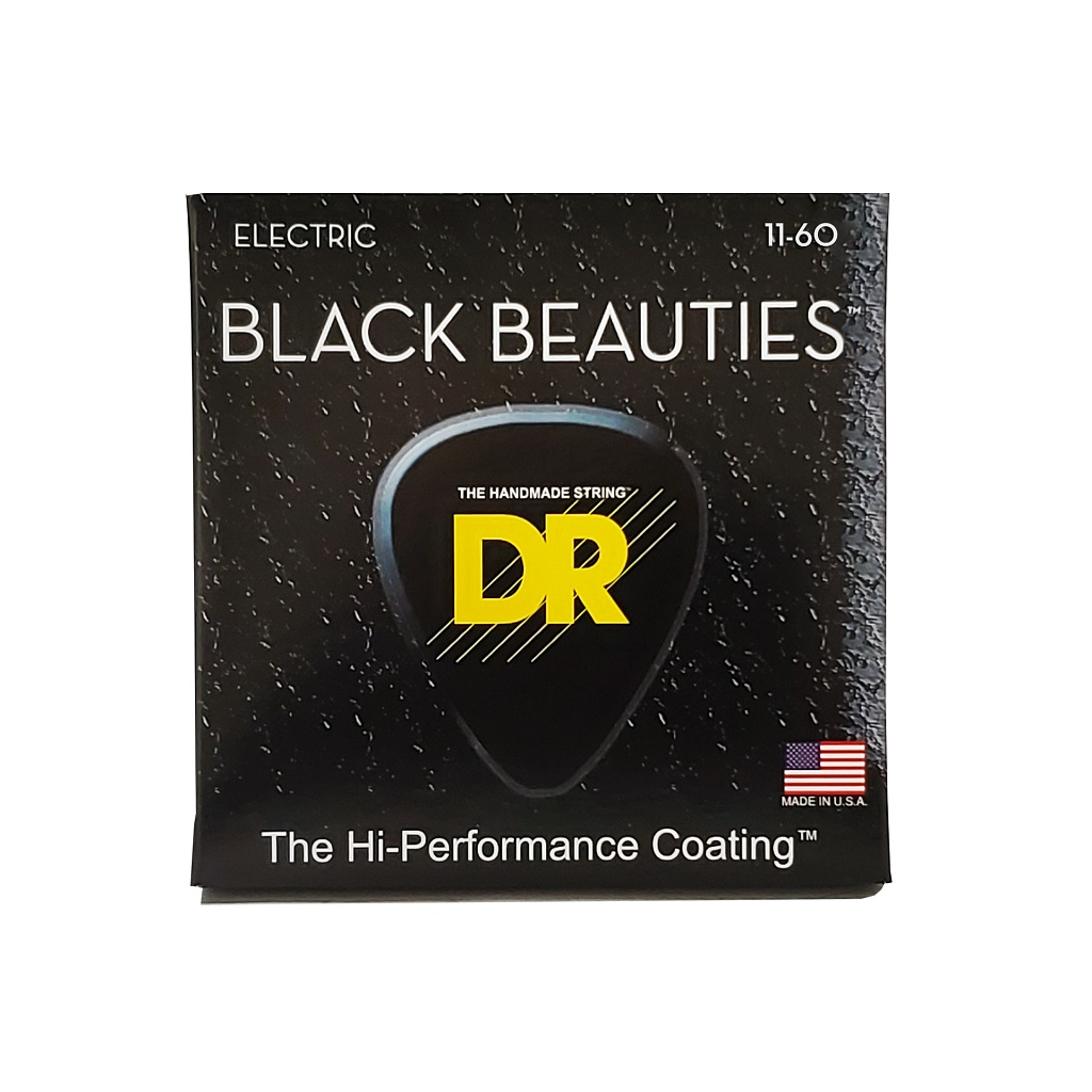 Струни для гітари DR Strings Black Beauties Electric - Extra Heavy 7-String (11-60) (BKE7-11) - зображення 1