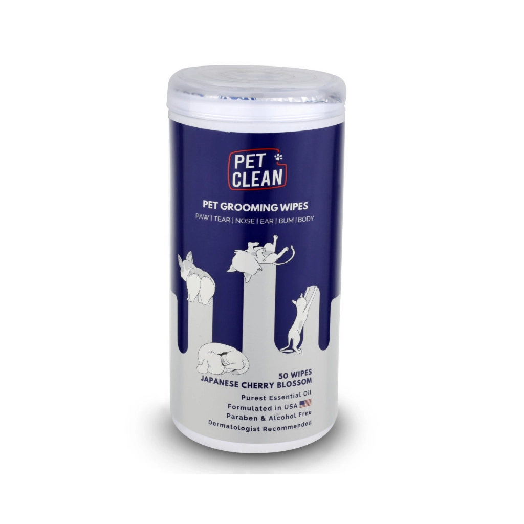 Вологі серветки для тварин Pet Clean PET GROOMING WIPES для грумінгу, щоденне очищення з ароматом квітів японської вишні 50 шт (8939111098694) - зображення 1