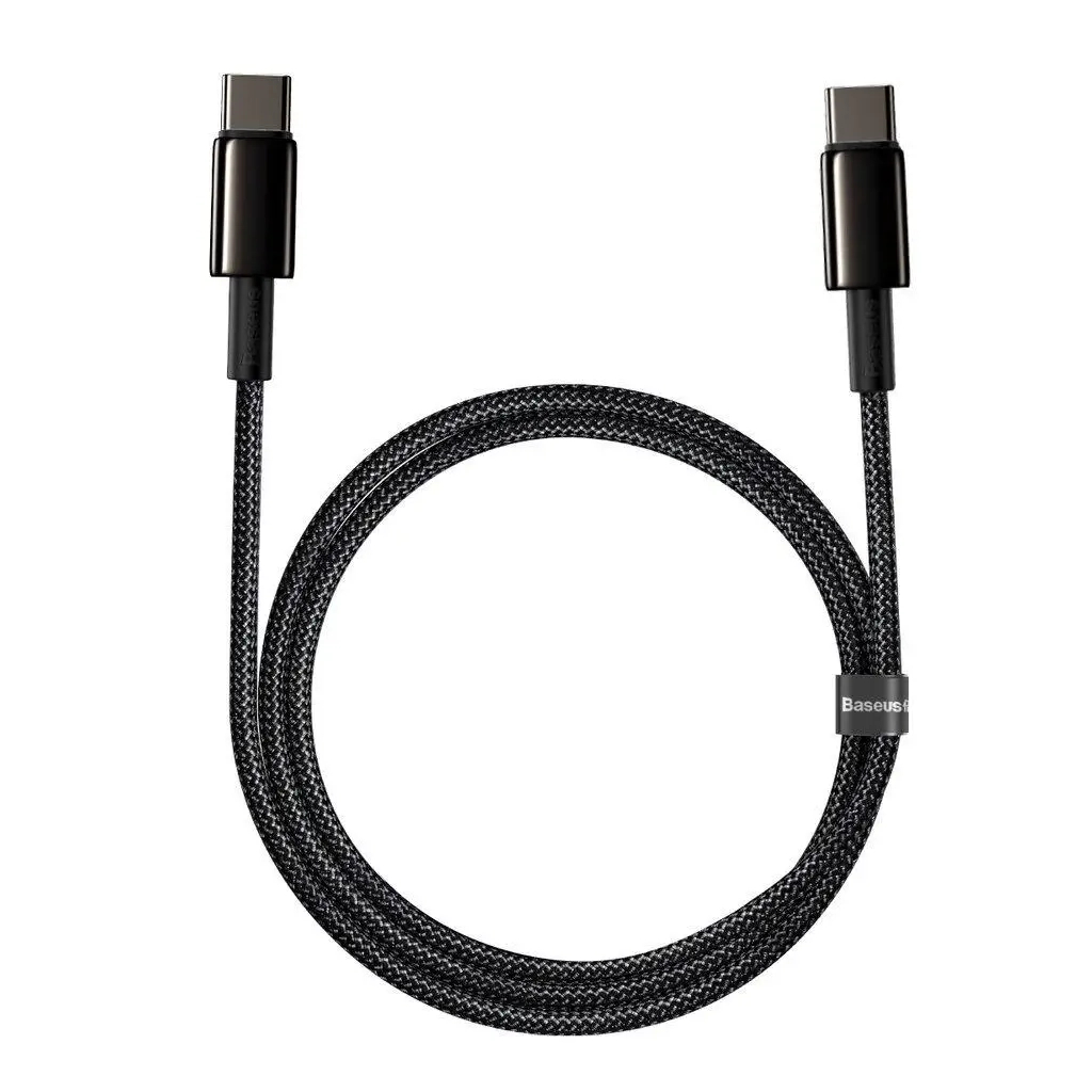Дата кабель USB-C to USB-C 1.0m 100W black Baseus (CATWJ-01) - зображення 2