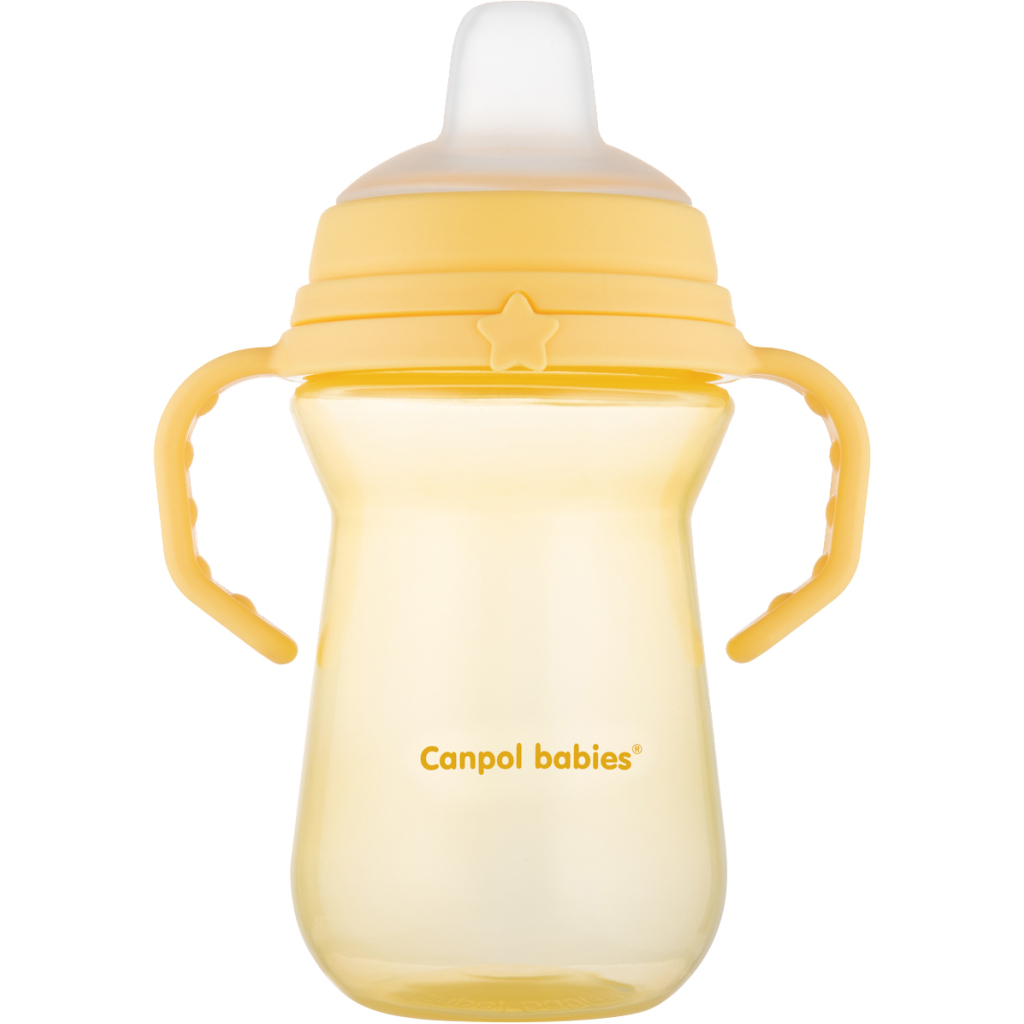 Поїльник-непроливайка Canpol babies з силіконовим носиком FirstCup 250 мл Жовта (56/615_yel) - зображення 1