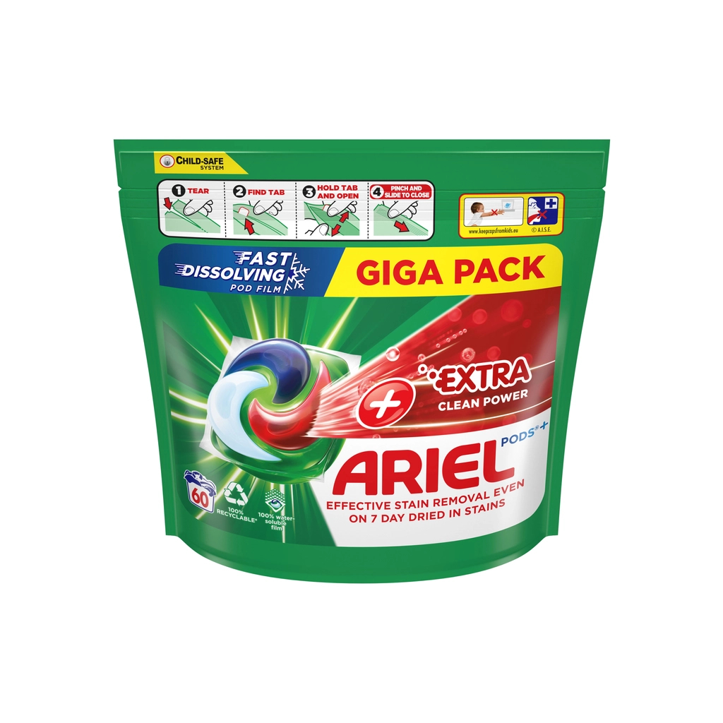 Капсули для прання Ariel Pods All-in-1 + Сила екстраочищення 60 шт. (8001090804969) - зображення 2