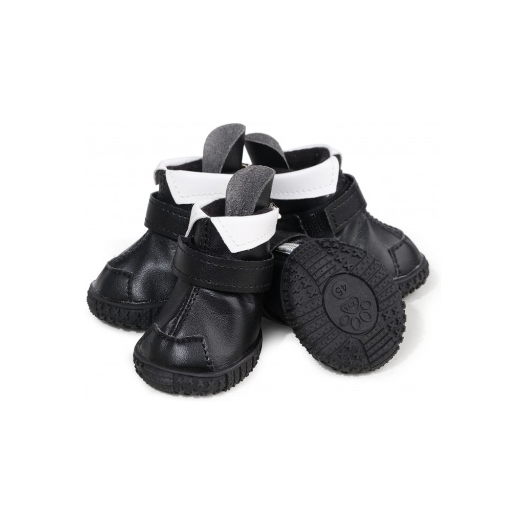 Черевики для собак Ruispet для малих порід, з флісовою підкладкою 4 шт №3 чорні (2700000033012) - зображення 1