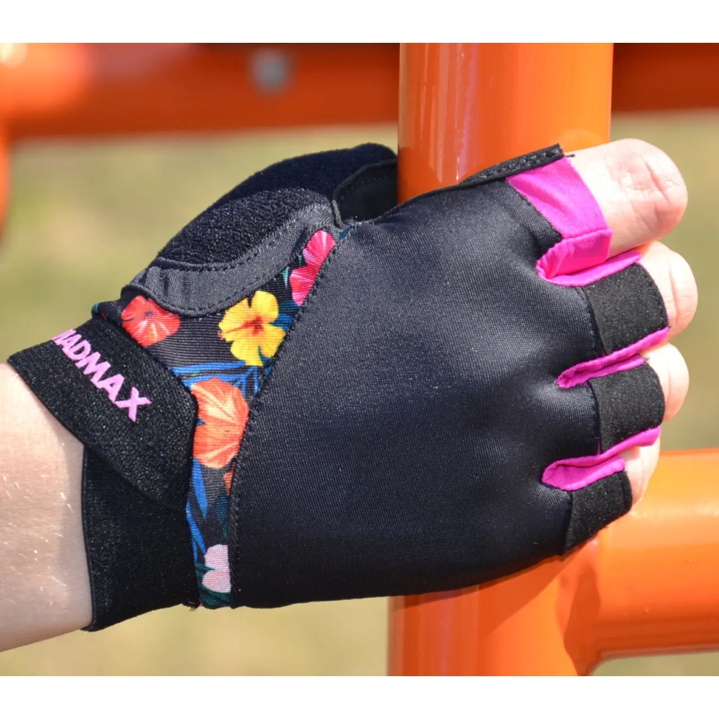 Рукавички для фітнесу MadMax MFG-770 Flower Power Gloves Black/Pink S (MFG-770_S) - зображення 8