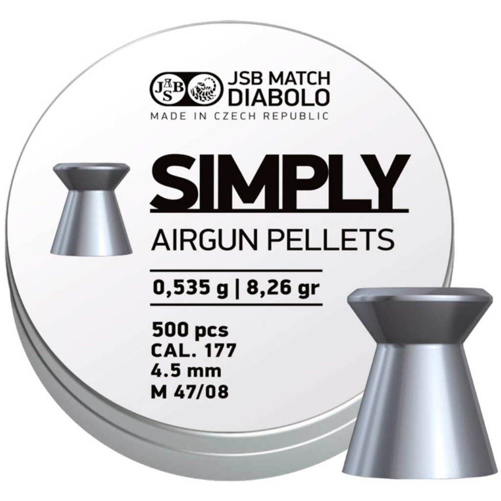 Пульки JSB Diabolo Simply 4,5 мм, 0.535 г, 500 шт/уп (001246-500) - зображення 1