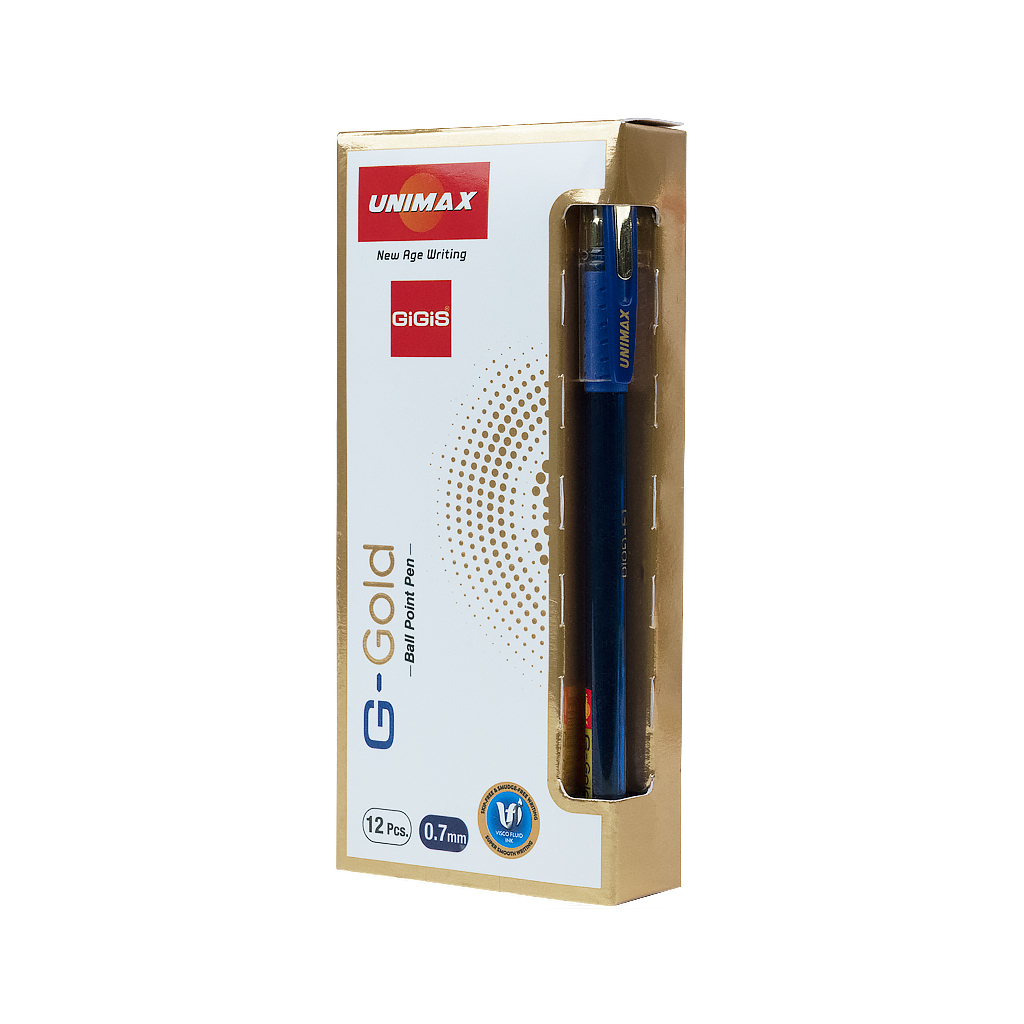 Ручка кулькова Unimax G-Gold, синя (UX-139-02) - зображення 3