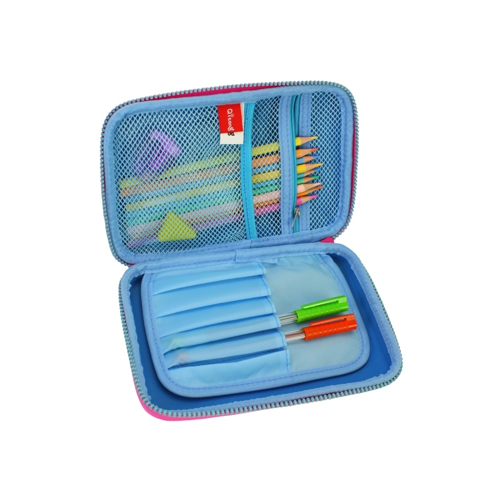 Пенал Cool For School 1 відділення з органайзером блакитний (QT-5627-Blue) - зображення 2