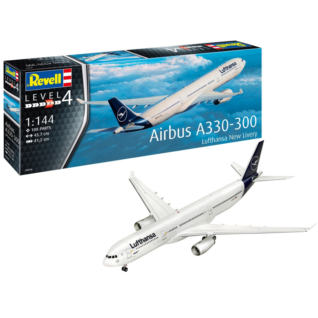 Збірна модель Revell Літак Airbus A330-300 Lufthansa рівень 4 масштаб 1:144 (RVL-03816) - зображення 8