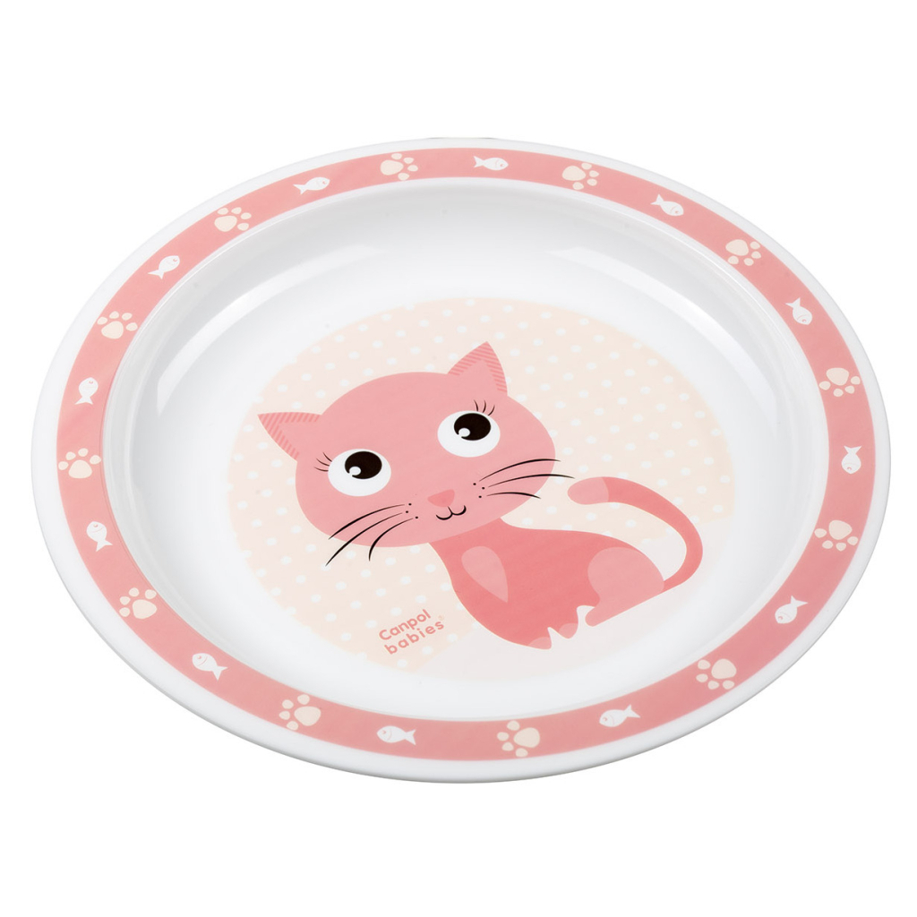 Набір дитячого посуду Canpol babies Cute Animals Котик Рожевий 5 предметів (4/401_pin) - зображення 5