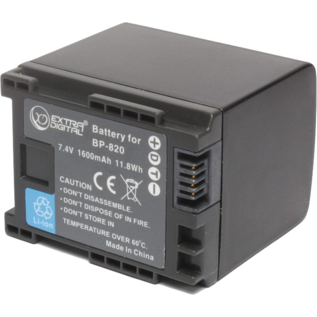 Акумулятор до фото/відео Extradigital Canon BP-820 (BDC1305) - зображення 2
