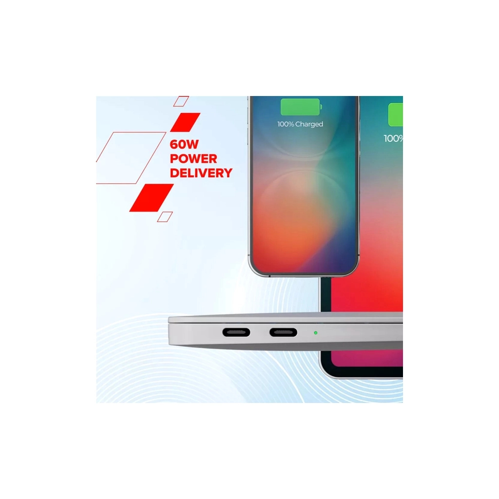 Дата кабель USB-C to USB-C 1.0m OnWire 60CL C-C 60W COLOR Braided 1m Purple Canyon (CND-CCAP60AB10PU) - зображення 6