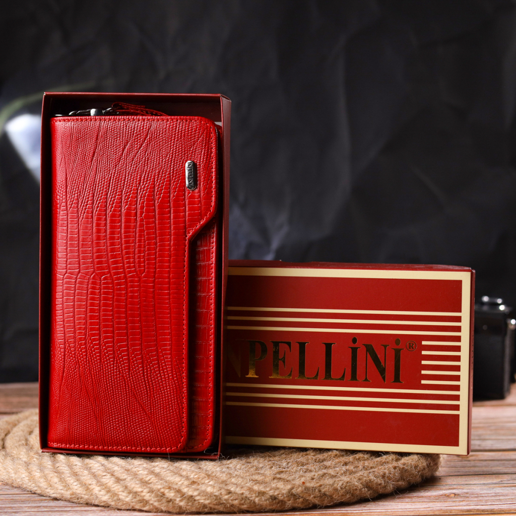 Портмоне Canpellini З натуральної шкіри Червоне (21534) - зображення 11