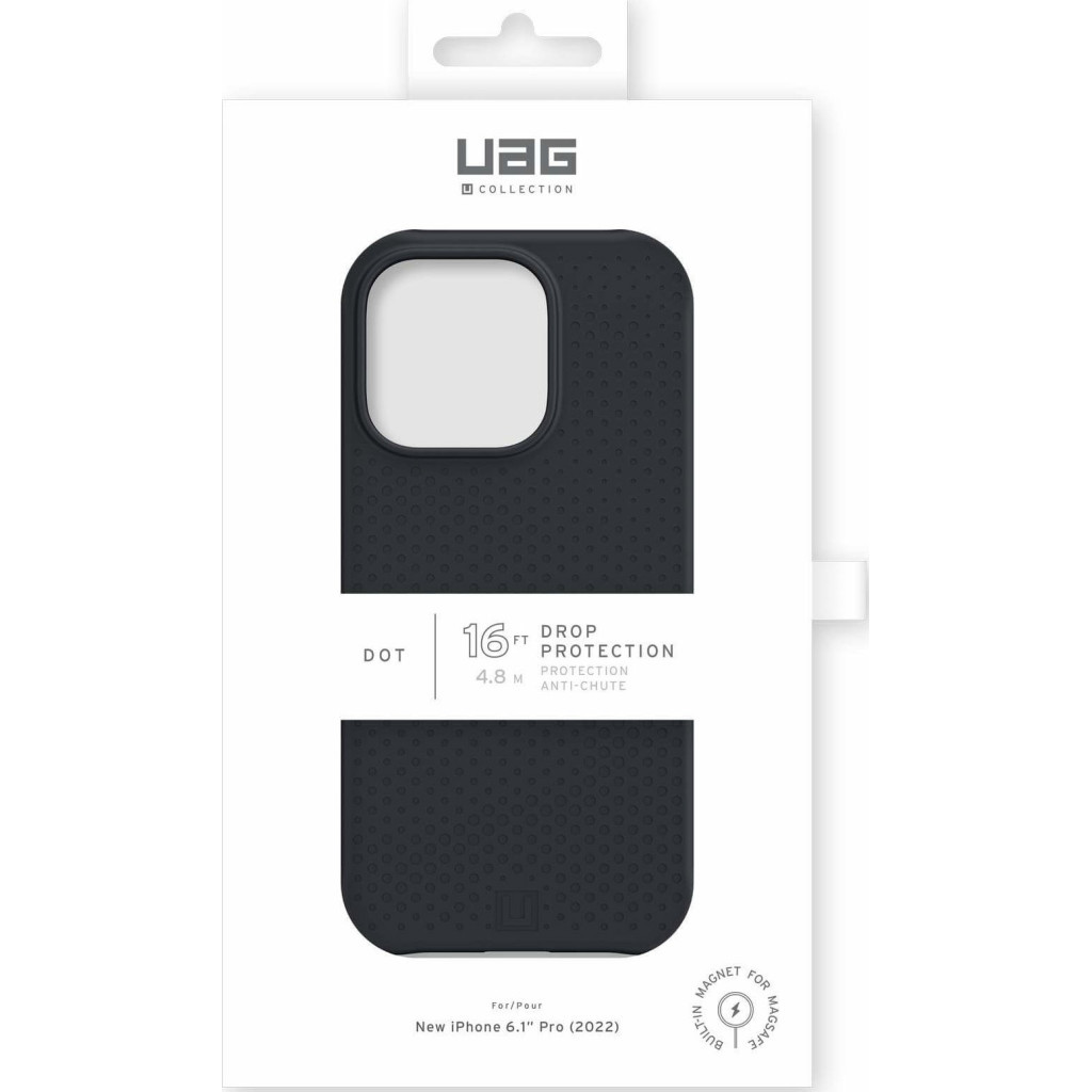 Чохол до мобільного телефона UAG [U] Apple iPhone 14 Pro Dot Magsafe, Black (114082314040) - зображення 12