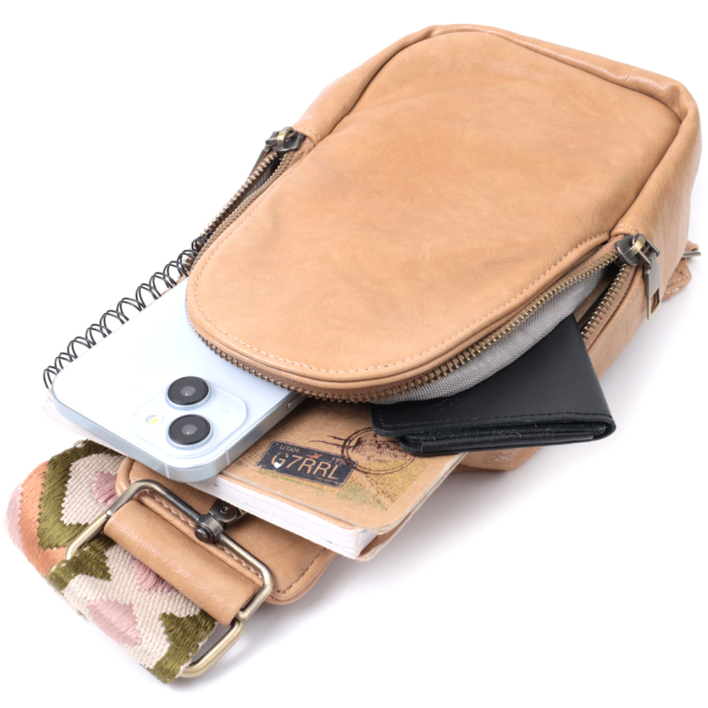 Сумка Vintage З екошкіри Світло-коричнева (22790) - зображення 8