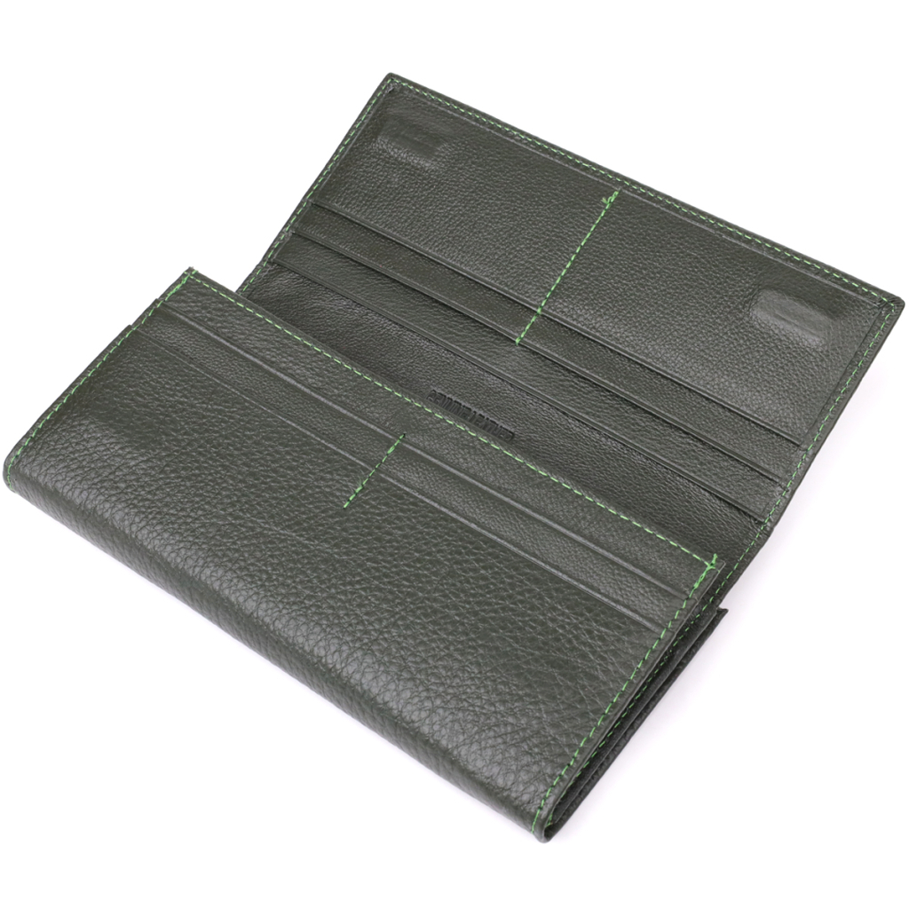 Гаманець ST Leather З натуральної шкіри Зелений (23106) - зображення 5