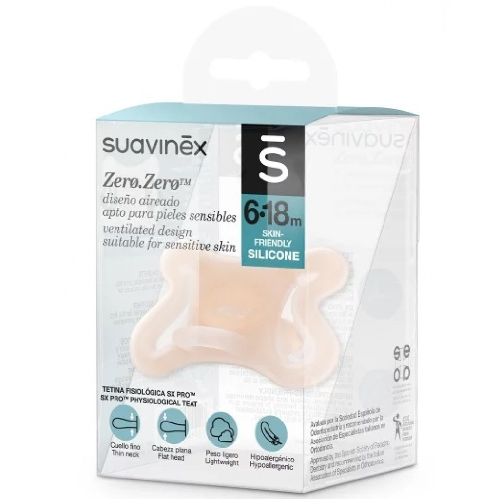 Пустушка Suavinex ZERO.ZERO силіконова, фізіологічна, 6-18 міс. (401406) - зображення 5