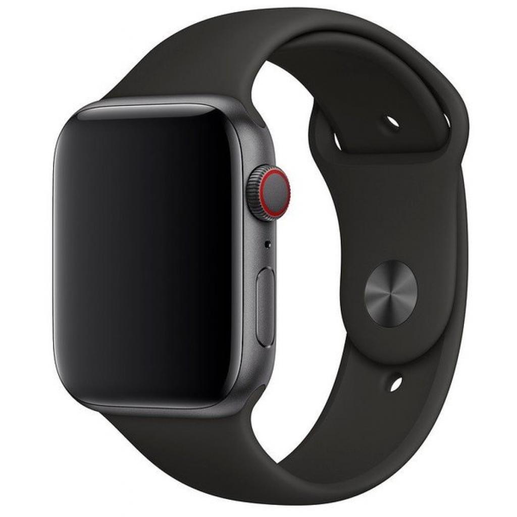 Ремінець до смарт-годинника Apple 44mm Sport Band Black - S/M & M/L (MTPL2ZM/A) - зображення 3