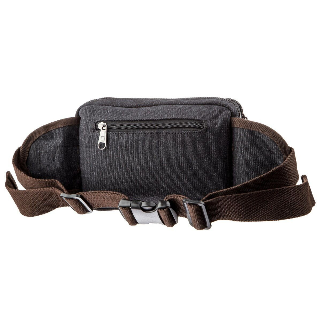 Сумка Vintage Бананка текстильна на пояс Чорна (20159) - зображення 2