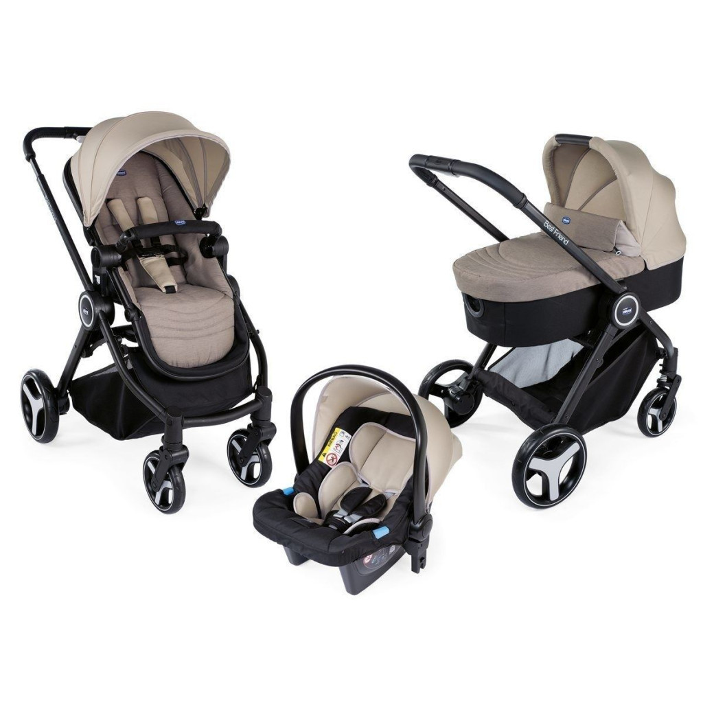 Коляска Chicco Trio Best Friend Бежева (79146.14) - зображення 1