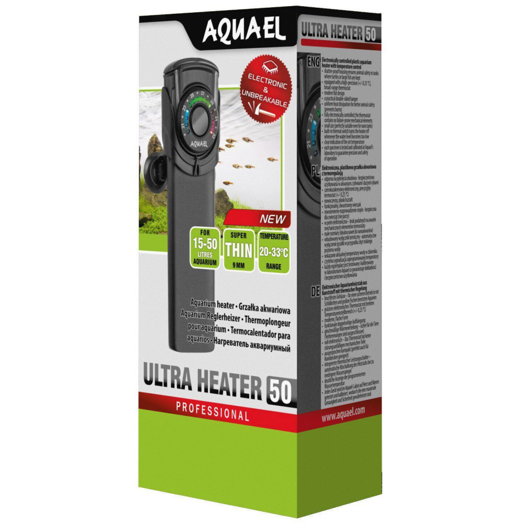 Акваріумний обігрівач AquaEl Ultra Heater надточний 50 Вт (5905546313421/5905546335928) - зображення 1