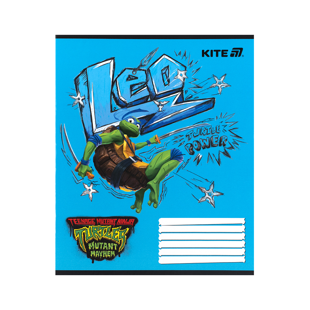 Зошит Kite Ninja Turtles, 12 аркушів, коса лінія (NT25-235) - зображення 4