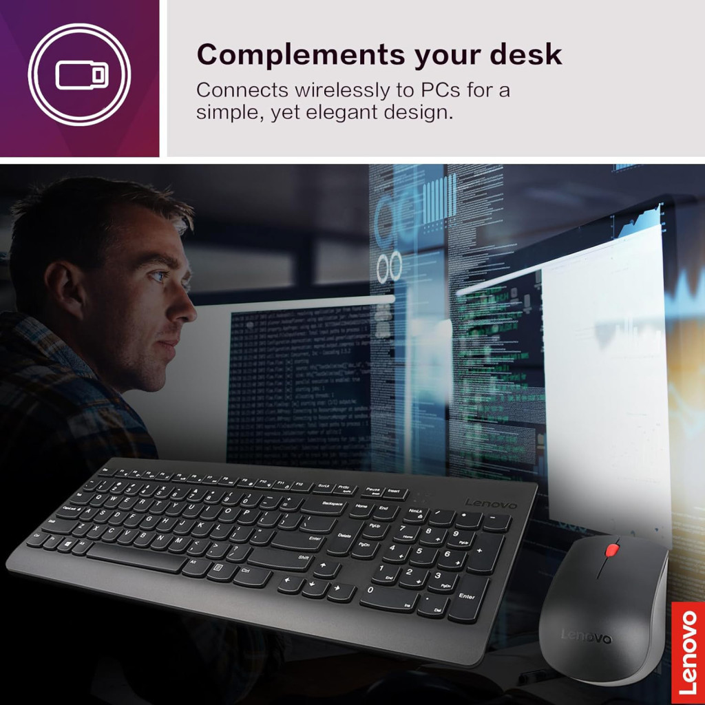 Комплект Lenovo 510 Combo Wireless UA Black (GX31D64836) - зображення 7